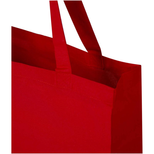 Madras 140 g/m² GRS recycled cotton gusset tote bag 12L