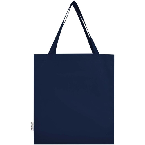 Madras 140 g/m² GRS recycled cotton gusset tote bag 12L