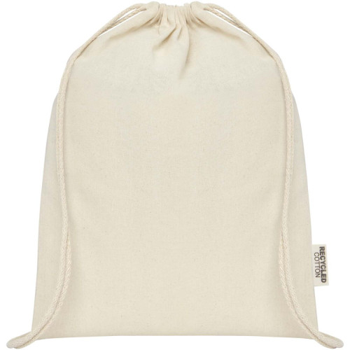 Oregon 140 g/m² GRS recycled cotton drawstring bag