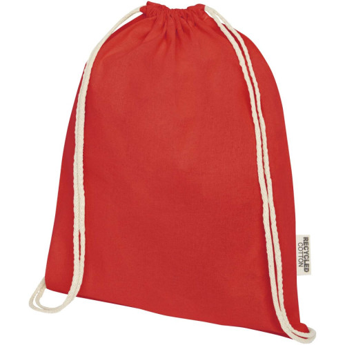 Oregon 140 g/m² GRS recycled cotton drawstring bag