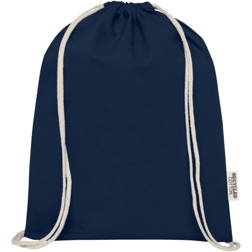 Oregon 140 g/m² GRS recycled cotton drawstring bag