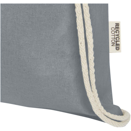Oregon 140 g/m² GRS recycled cotton drawstring bag