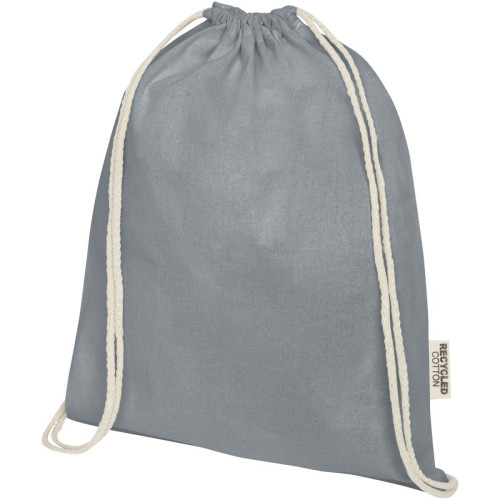 Oregon 140 g/m² GRS recycled cotton drawstring bag