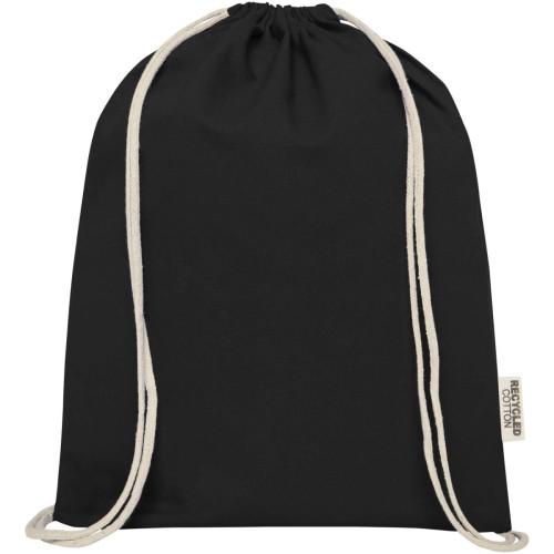 Oregon 140 g/m² GRS recycled cotton drawstring bag