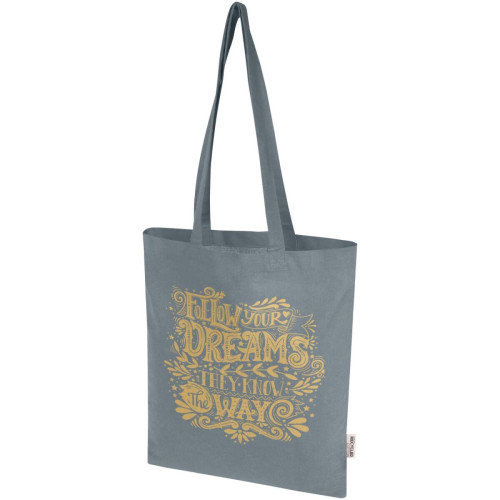 Madras Blend 140 g/m² GRS recycled cotton tote bag 7L