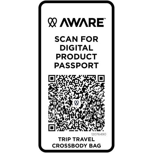 Trip Aware™ recycled travel crossbody bag 1L