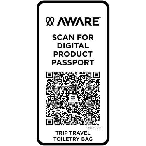 Trip Aware™ recycled travel toiletry bag 6L