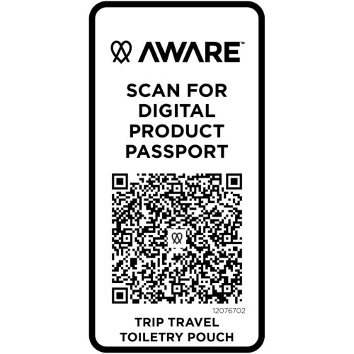 Trip Aware™ recycled travel toiletry pouch 2L