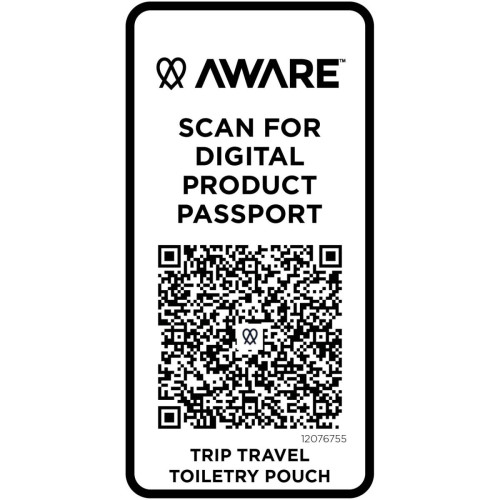 Trip Aware™ recycled travel toiletry pouch 2L