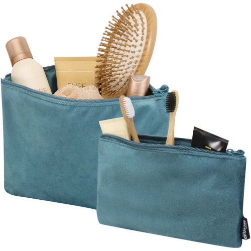 Swift GRS recycled velvet toiletry bag set