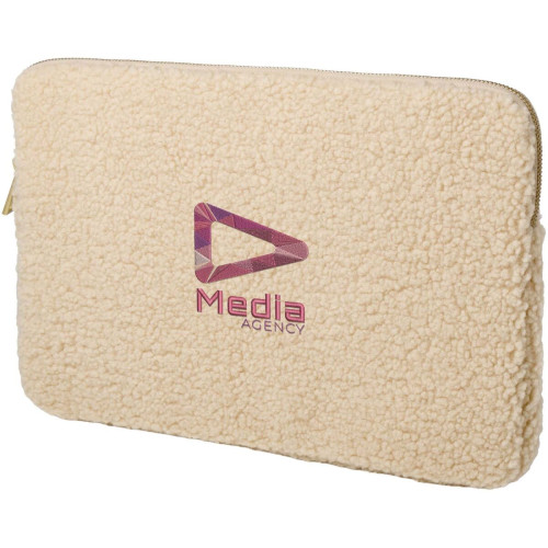 Bear 13" GRS recycled sherpa laptop sleeve 2L
