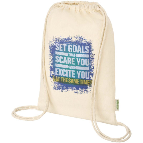 Odisha 140 g/m² OCS organic drawstring bag 5L