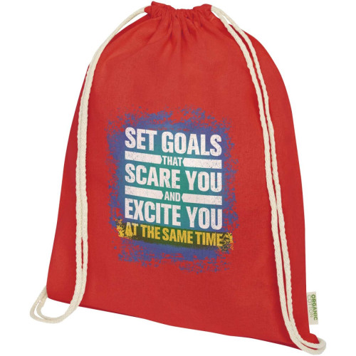 Odisha 140 g/m² OCS organic drawstring bag 5L