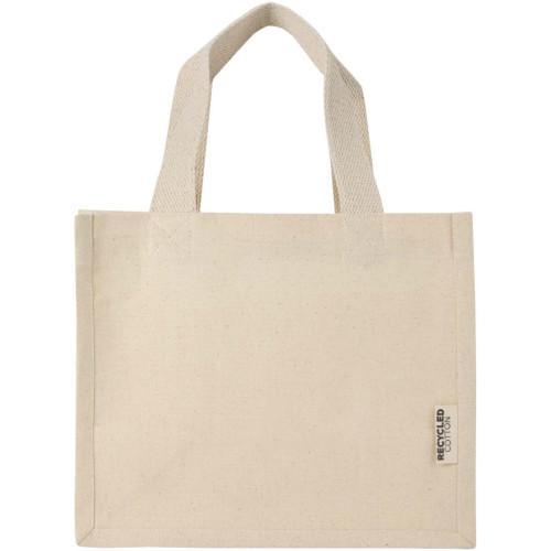 Odessa 220 g/m² GRS recycled cotton mini gusset tote bag 9L