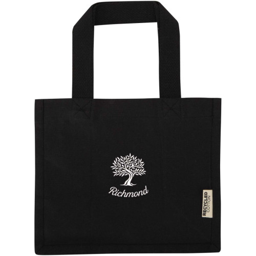 Odessa 220 g/m² GRS recycled cotton mini gusset tote bag 9L