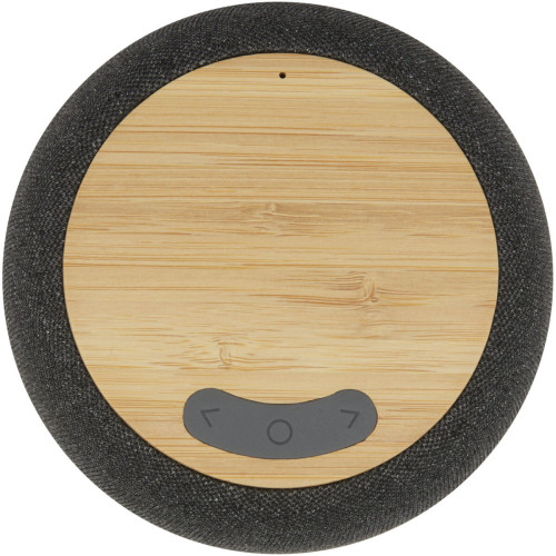 Ecofiber bamboo/RPET Bluetooth® speaker and wireless charging pad
