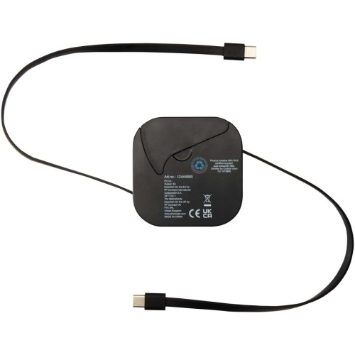Gloas 5-in-1 recycled retractable data sync and 100W fast charge cable with smartphone tool kit