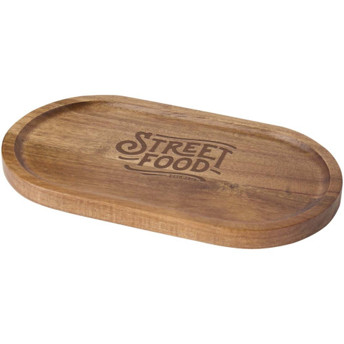 Edge acacia wood serving tray