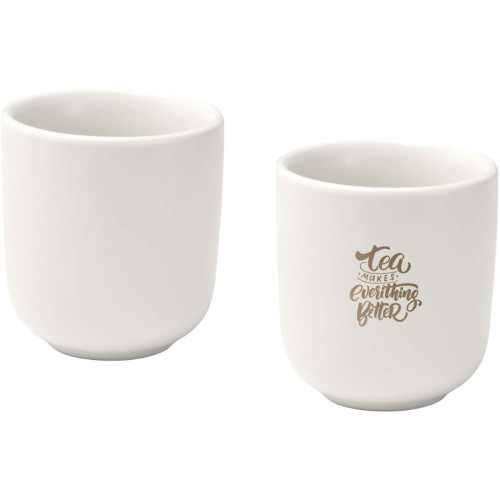 Male 90 ml ceramic espresso cups with matt finish - set of 2