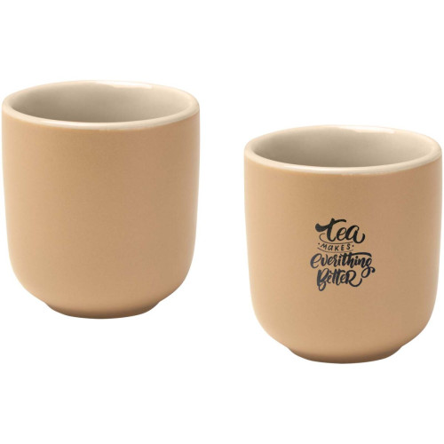 Male 90 ml ceramic espresso cups with matt finish - set of 2