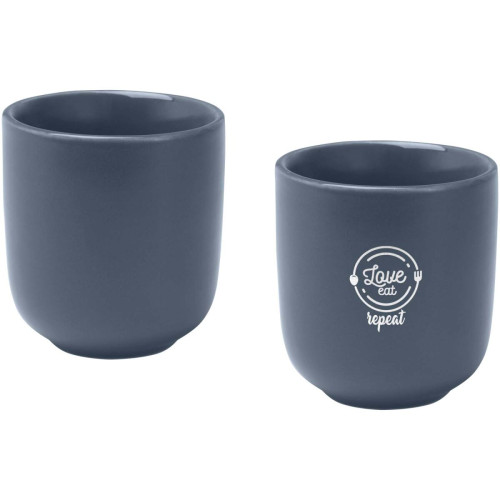 Male 90 ml ceramic espresso cups with matt finish - set of 2