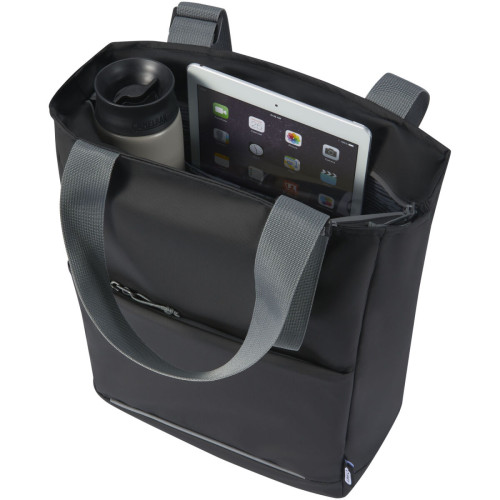 Aqua 14" GRS recycled water resistant laptop tote bag 14L