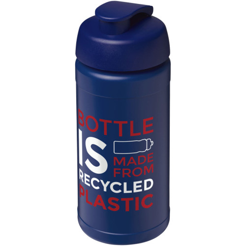 Baseline 500 ml recycled sport bottle with flip lid