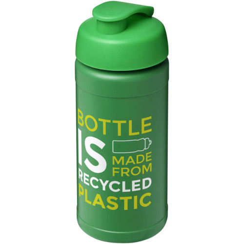 Baseline 500 ml recycled sport bottle with flip lid