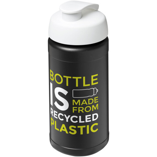 Baseline 500 ml recycled sport bottle with flip lid