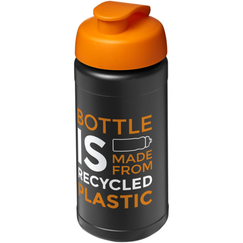 Baseline 500 ml recycled sport bottle with flip lid