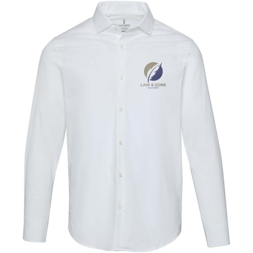 Carnelian poplin men's shirt