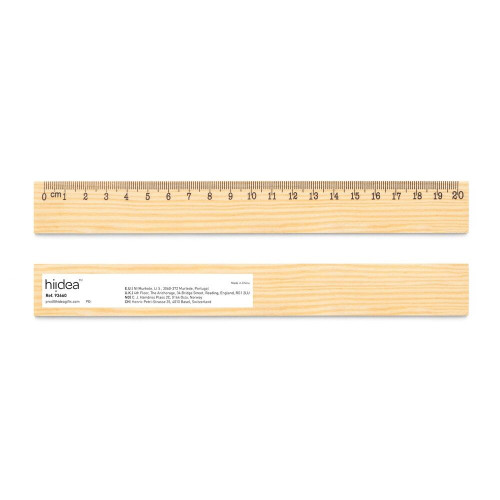 WESLEY 20. Pine wood ruler with 20 cm scale