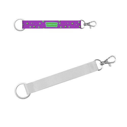 WALSALL. SET Lanyard SUBLIMATION Short II DUO (20 mm) in recycled polyester (100% rPET) with ring Ø 32 mm and Hook Trigger Snap 20 mm