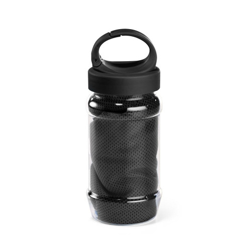 ARTX PLUS. Set with a PP and PET bottle and a polyamide and polyester sports towel