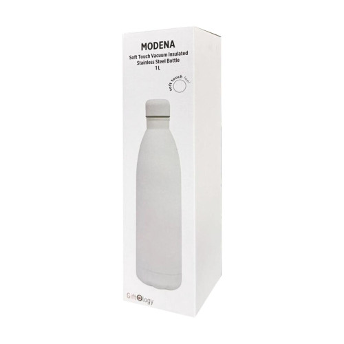 MODENA - Giftology Soft Touch lnsulated Water Bottle - 1L - White