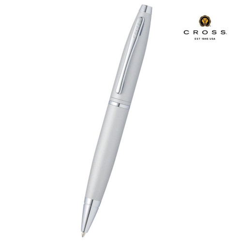 Cross Calais™ Satin Chrome with Polished Chrome Appointments Ballpoint Pen (Blue Ink)