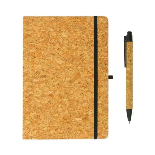 Cork Notebook and Ball Pen Gift Set