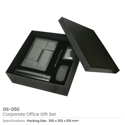 Corporate Office Gift Set in Black Cardboard Box
