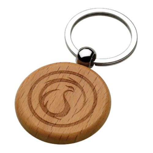 Round Wooden Keychains