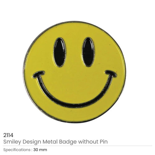 Smiley Metal Badges