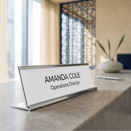 Aluminum Desk Sign Holders