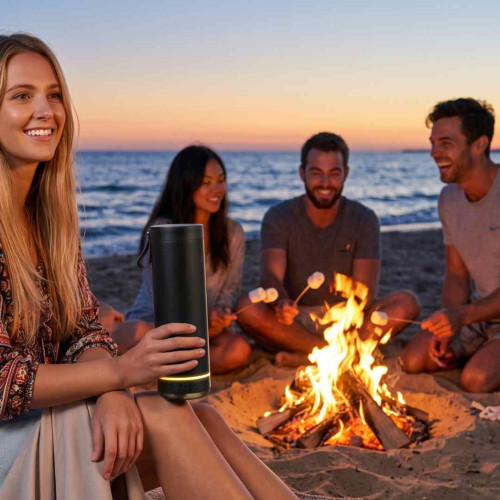 DEXOS - Giftology Double Wall Vacuum Bottle with 3W Speaker