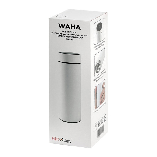 WAHA - Giftology Thermal Flask with LED Temperature Display 500ml - White