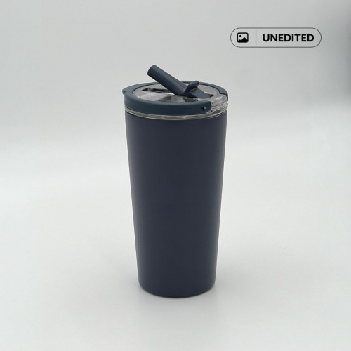 MARBELLA - Hans Larsen Double Wall Tumbler with Sip Lid 600 ml - Navy Blue