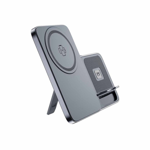 ARGENE - @memorii Magfold 3 in 1 Wireless Charger Stand - Metallic Grey
