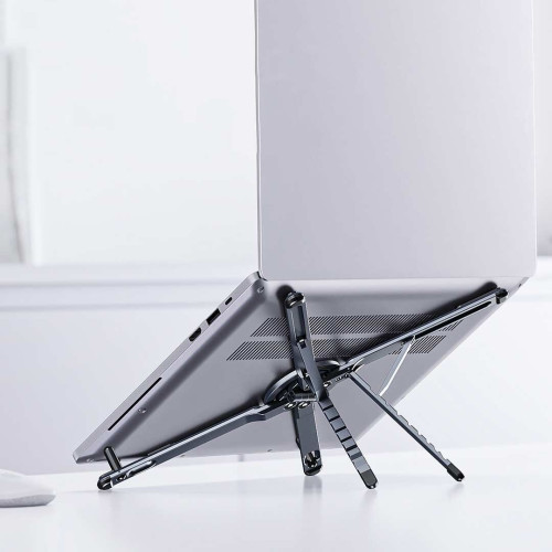 ALBA - @memorii All in One Aluminium Laptop Stand - Grey 
