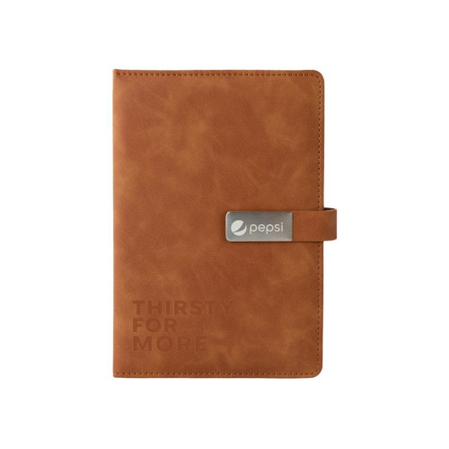 WINDSOR - Giftology A5 PU Magnet Closure Notebook - Tan