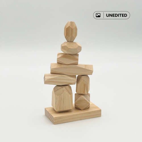BIRCH - Wood Balancing Rocks Game with Pouch